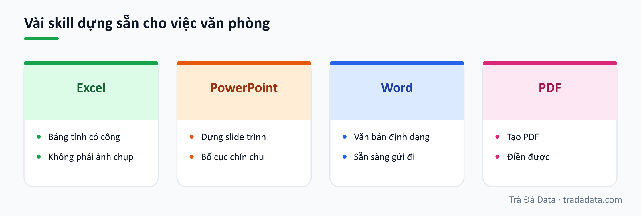 Vài skill dựng sẵn cho việc văn phòng