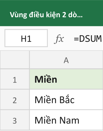 Vùng điều kiện 2 dòng = quan hệ HOẶC