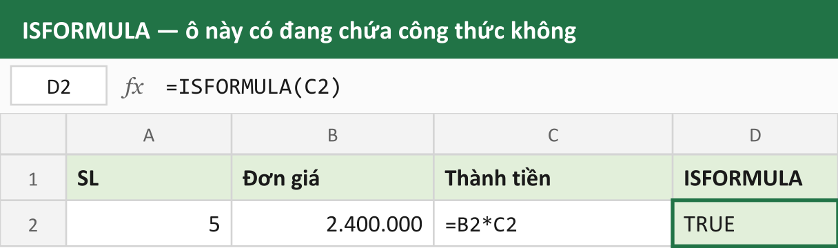 ISFORMULA — ô này có đang chứa công thức không