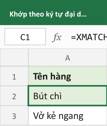 Khớp theo ký tự đại diện với chế_độ_khớp=2