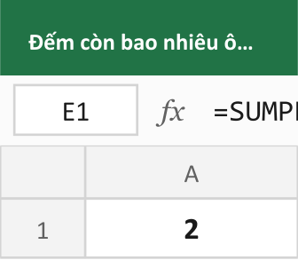 Đếm còn bao nhiêu ô số dạng văn bản