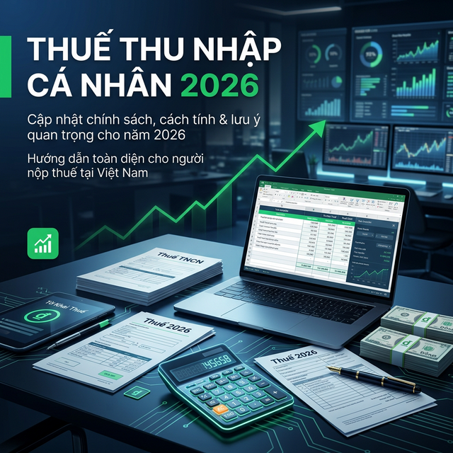 Thuế TNCN 2026: Biểu Thuế 5 Bậc Mới, Mức Giảm Trừ Gia Cảnh Và Cách Tính Chi Tiết